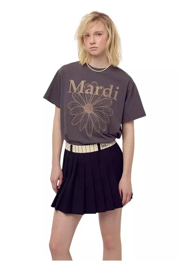 Tshirt Flowermardi - Charcoal Taupe