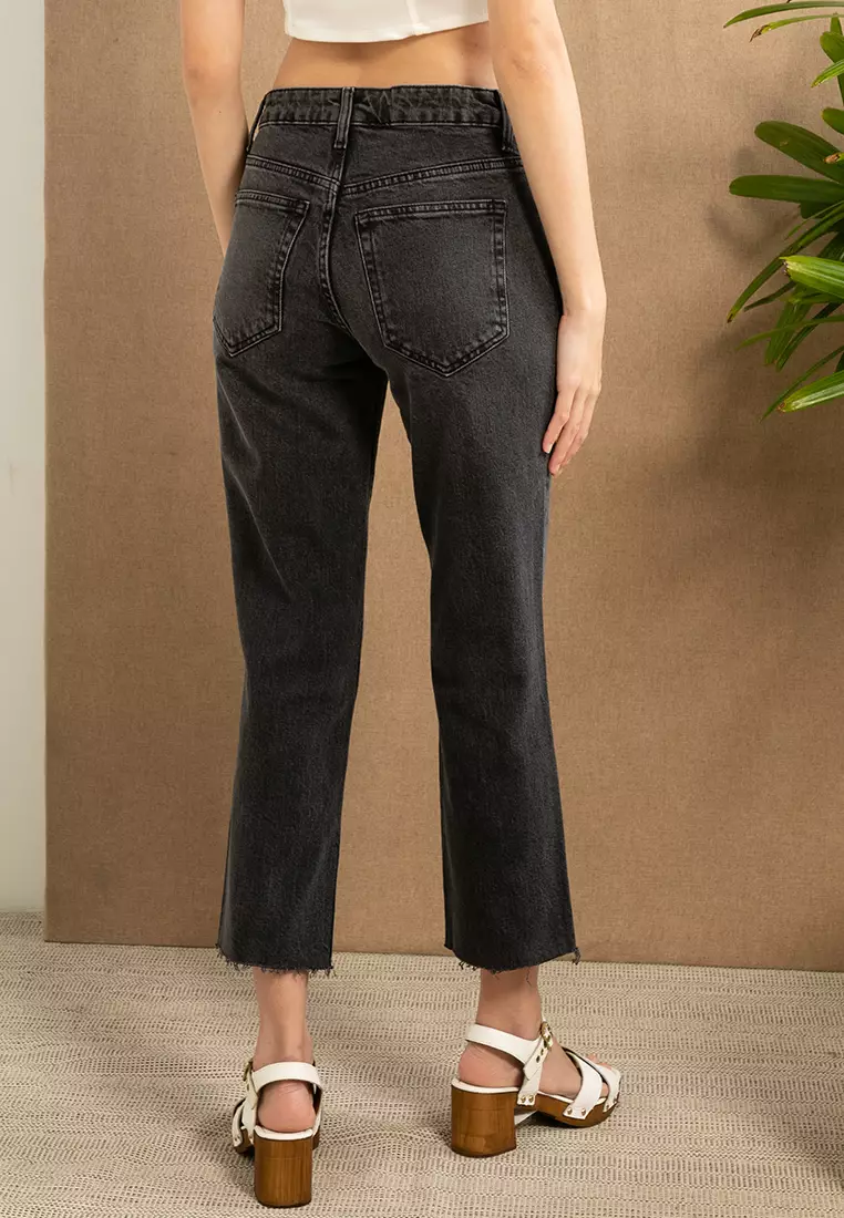 Topshop straight crop jeans sales