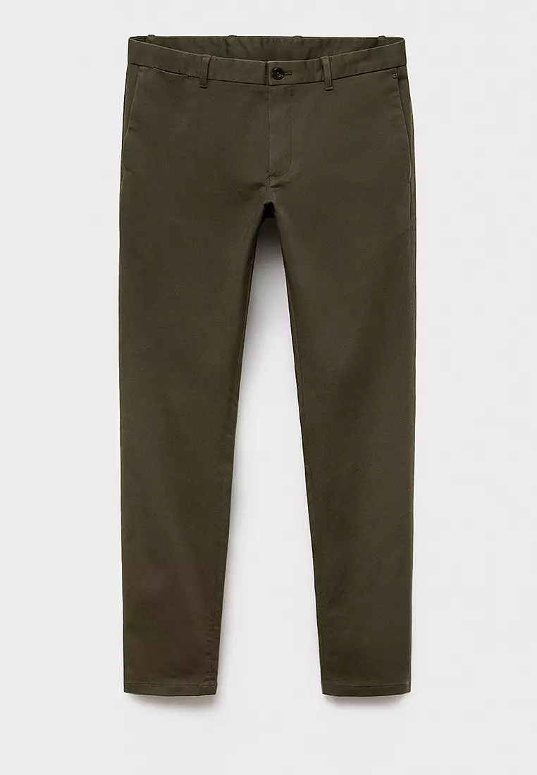 Barna Slim-Fit Twill Chino Trousers