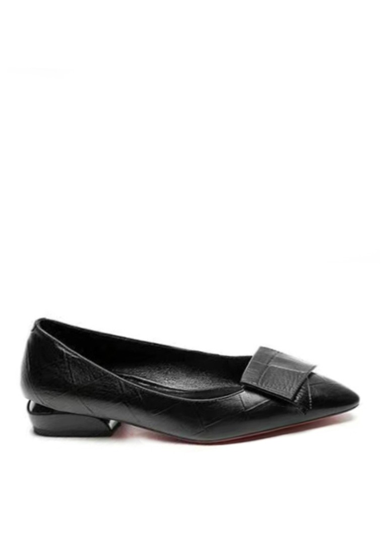VANSA Crocodile Leather Mid-Heel Shoes VSW-F9207