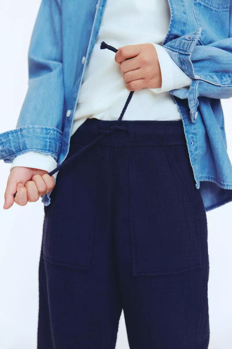 Muslin drawstring trousers