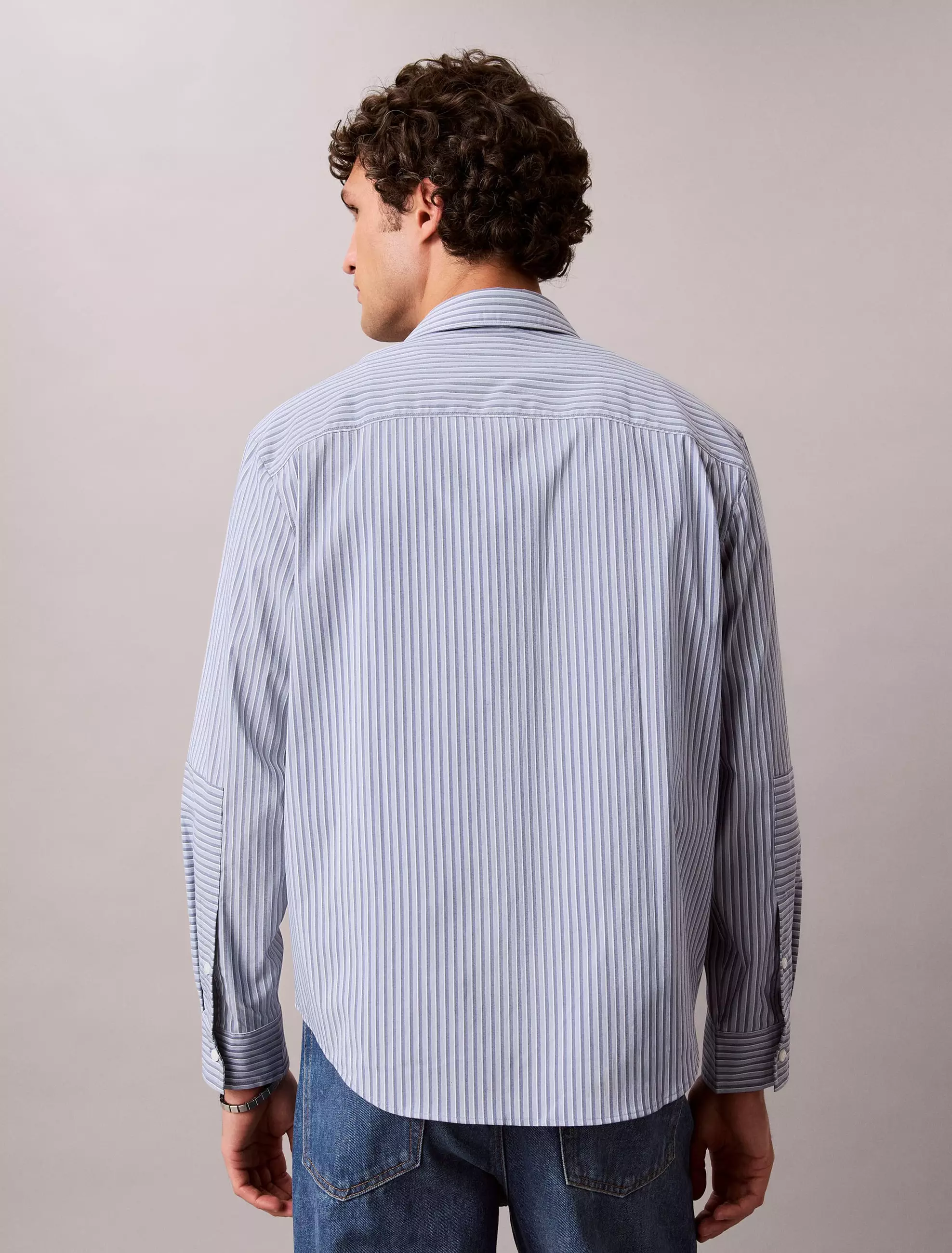Calvin Klein - LS YD MULTI STRIPE COOLMAX RELAXED SHIRT