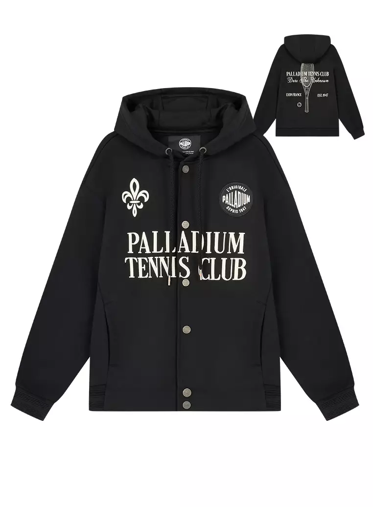 MEN'S TENNIS CLUB LOGO HOODED JACKET