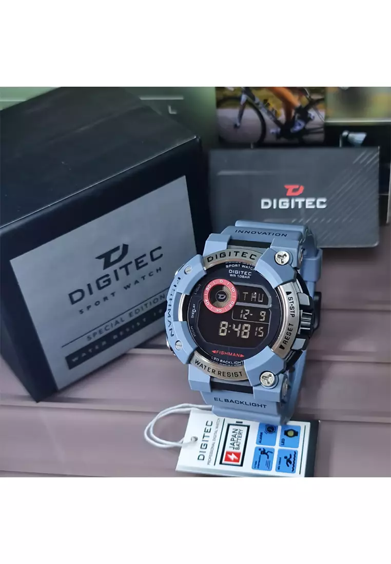 Digitec - Jam Tangan Digital Pria - Grey - Resin Strap - 5150-B