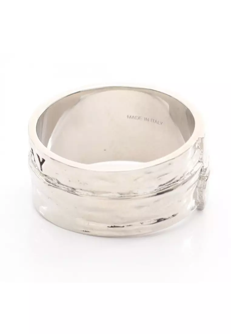 Pre-Loved Givenchy tape ring ring Silver