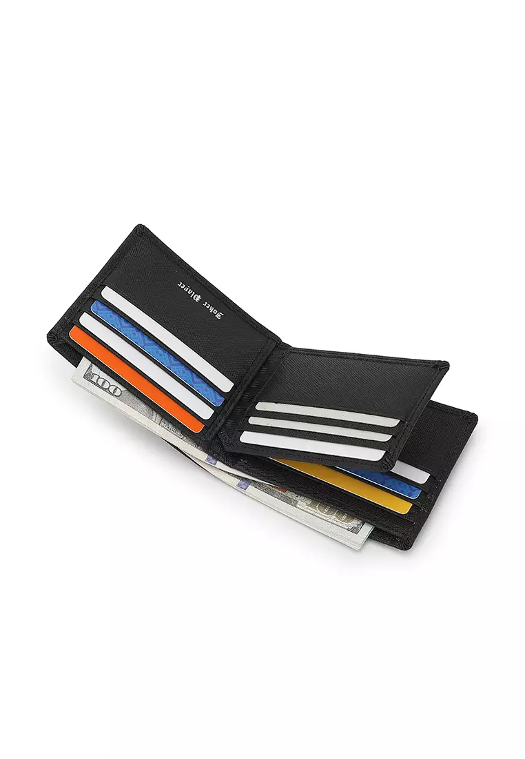 Gift Set - Leather RFID Wallet + 35mm Automatic Buckle Belt (禮盒 - 皮具錢包 + 腰帶) - 黑色