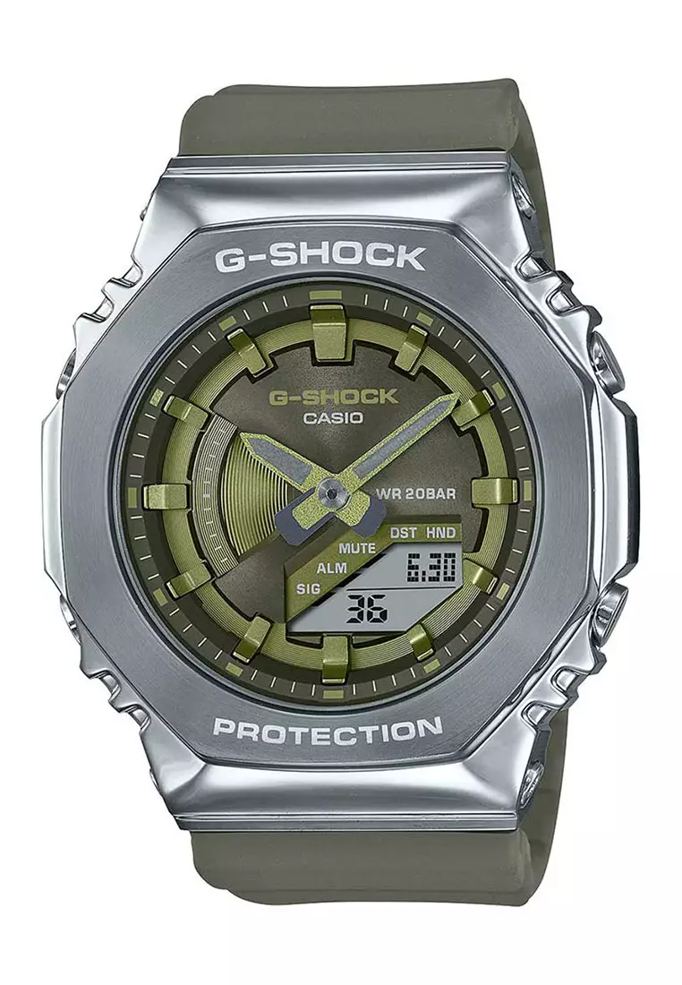 Casio G-SHOCK Jam Tangan Pria - Green Black - Resin - GM-S2100-3ADR