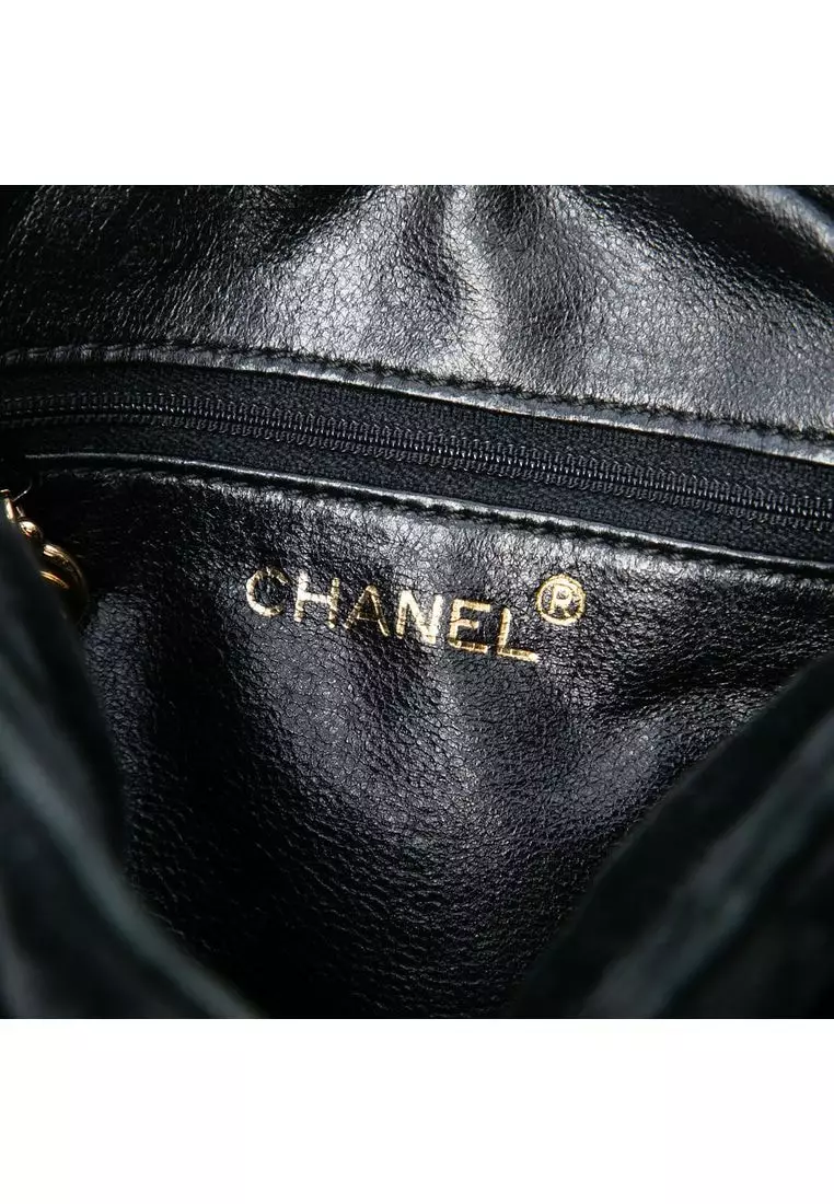 Pre-Loved Chanel Cc Quilted Velvet Handbag