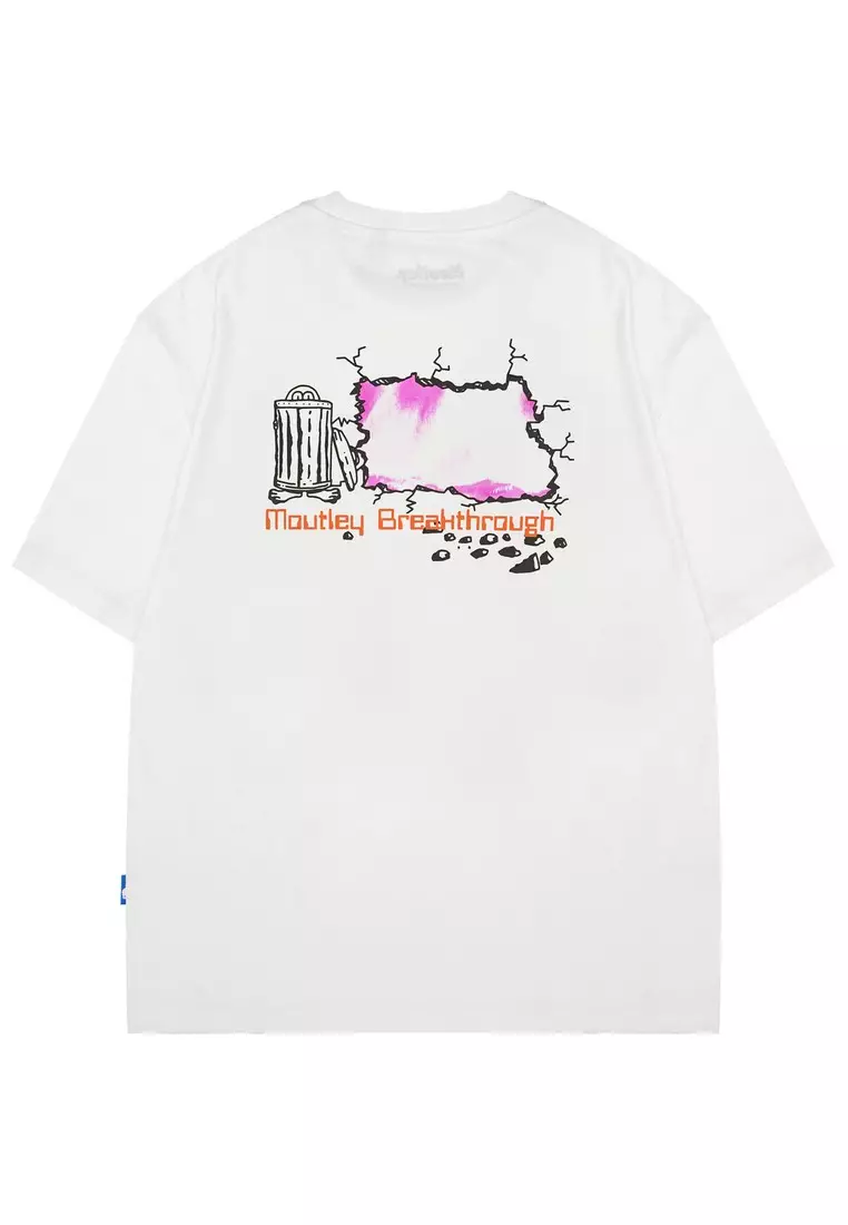 Moutley Men's T-Shirt Short Sleeve Oversized Fit Cotton 16s Breakthrough OL-110125