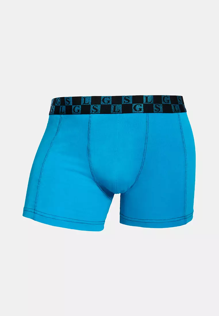 LGS Underwear - Boxer - Paket 3 - Biru Hitam Merah - Size Besar - LEBX.002.677.3.7C