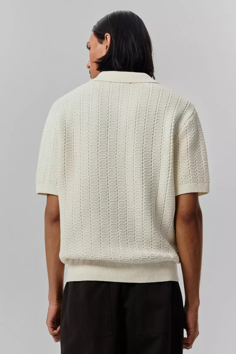 Regular Fit Textured-knit polo shirt