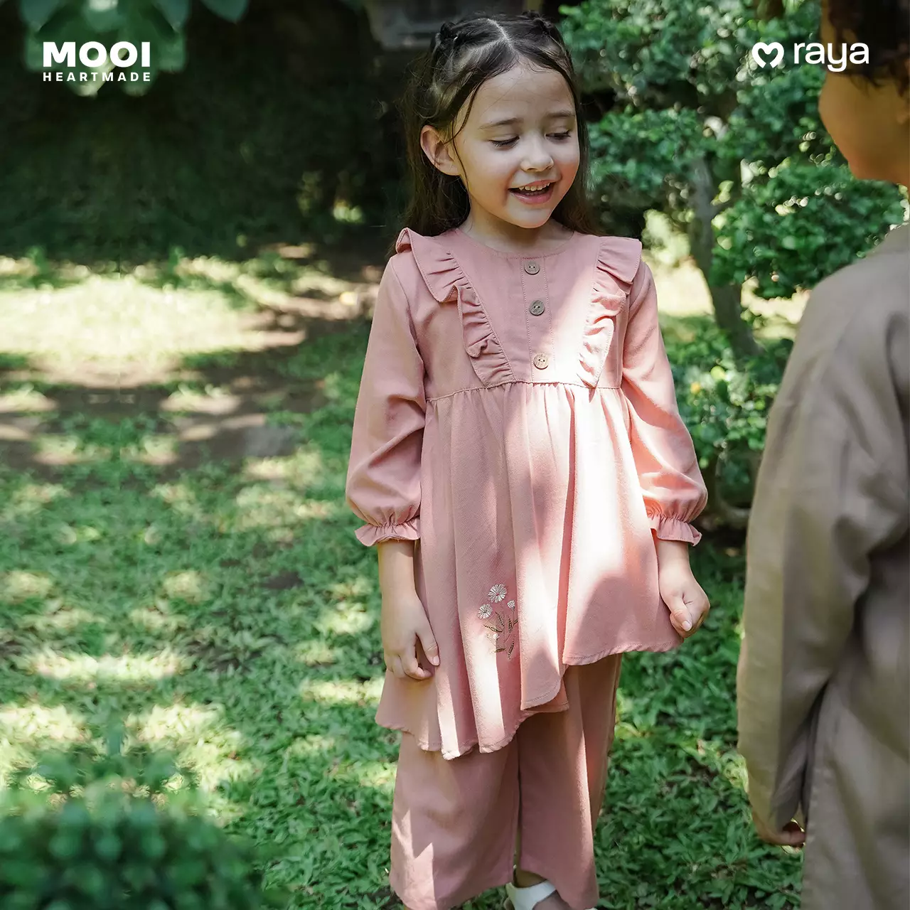 Mooi Setelan Anak Perempuan Xavia Tunik Set - Clary Sage