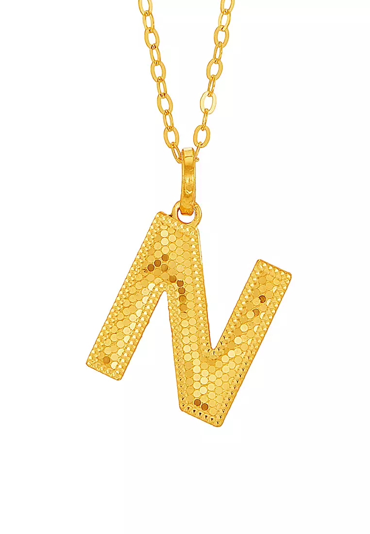 HABIB 999/24K Yellow Gold Alphabet Pendant 9GP01781225(N)
