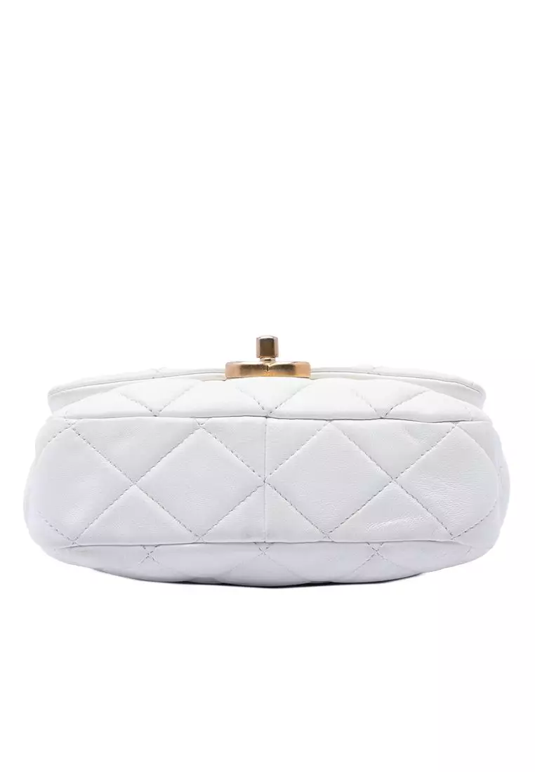 Pre-Loved Chanel Mini Quilted Lambskin Lacquered Chain Flap