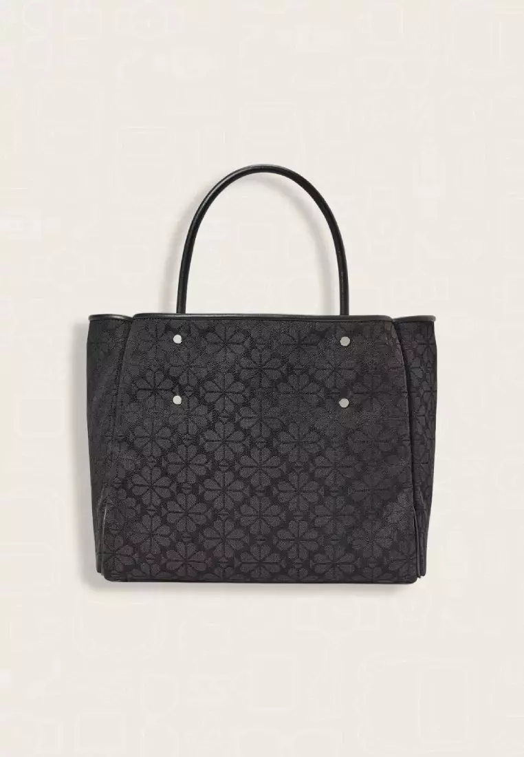 Kate Spade Spade Flower Jacquard Medium Everything Tote Black Multi
