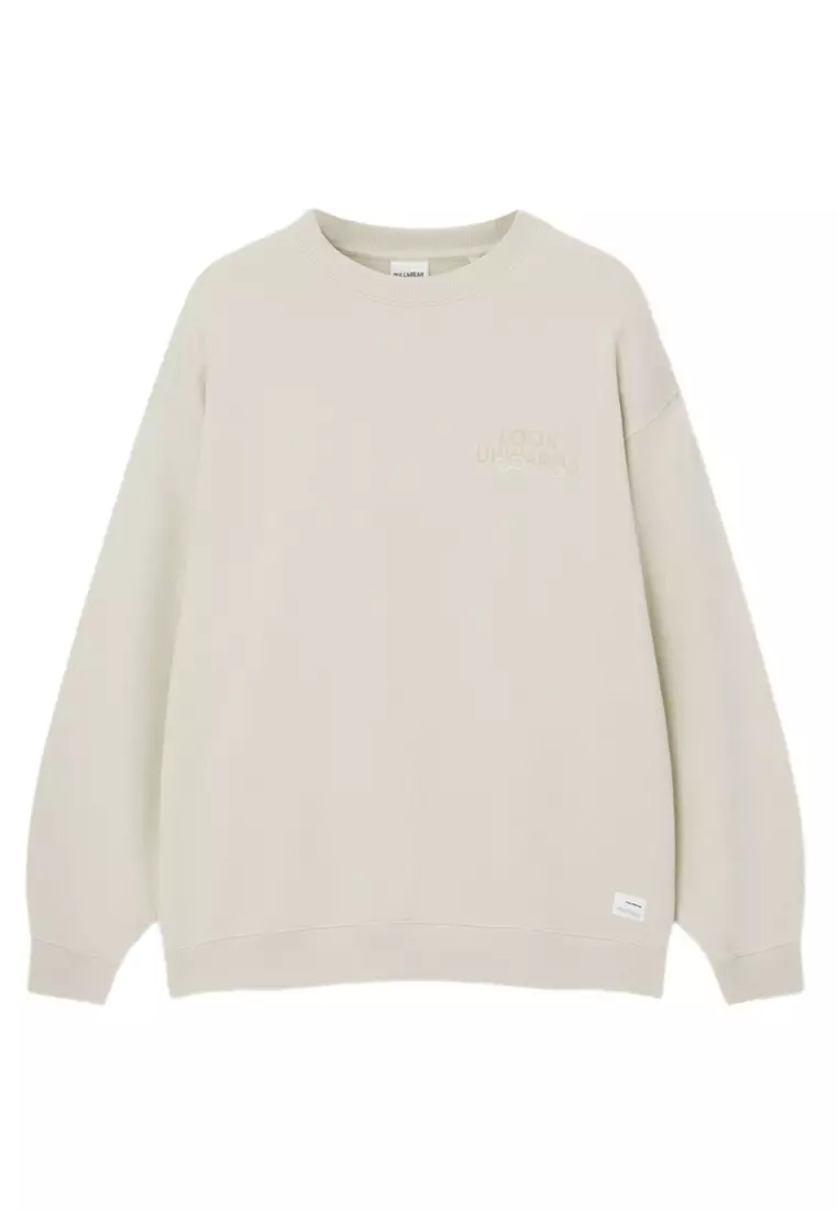 Pull Bear Embroidered Slogan Sweatshirt 2025 Buy Pull Bear