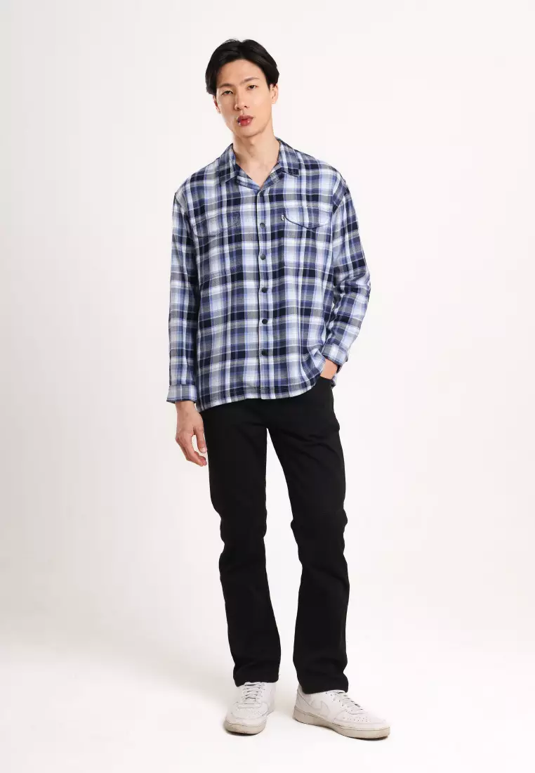 Used 1968 - Ansel Kemeja Pria lengan Panjang Motif Kotak-Kotak