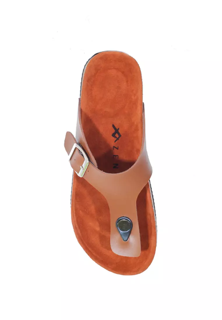 Erina Brown Minimalist Sandals