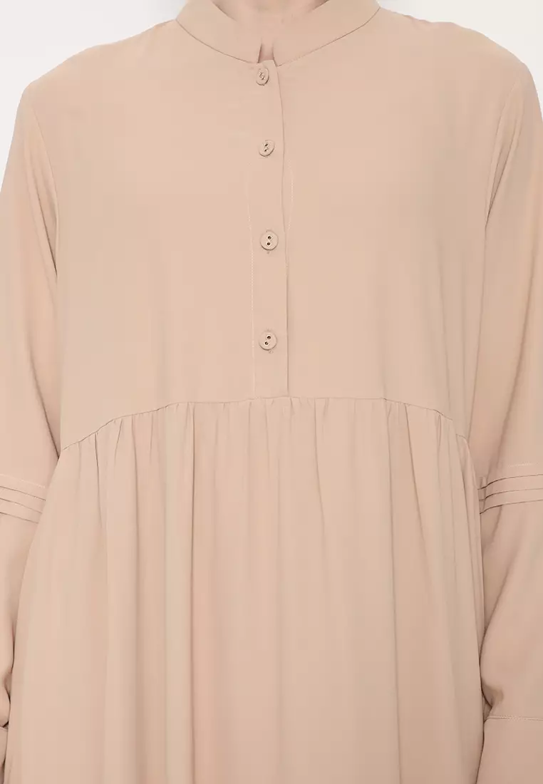 Mosleem Dress Peach Rayon Arlette By Brilliant Girl Warna Salem