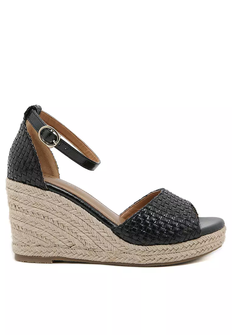 Discount on Twenty Eight Shoes  shoes - SKU: Woven Strap Wedge Espadrilles ALM2024-1