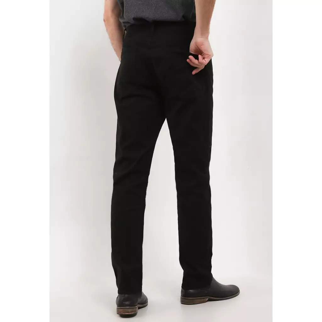 TRIPLE Celana Basic Stretch Regular Slim (304 858 BLK) - Black