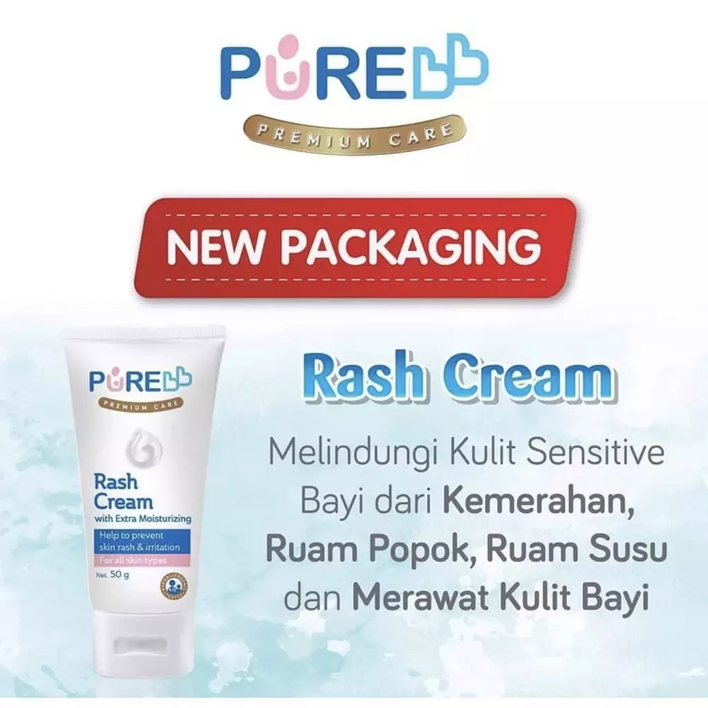 Pure BB Rash Cream Baby 50 gr / Krim Anti Ruam Bayi - PureBB Pure Baby