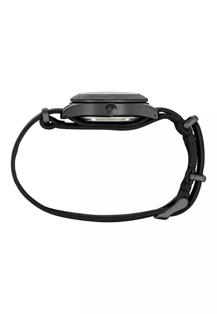 Seiko 5 Sports Field ‘Deception’ Mechanical GMT Calfskin Leather Strap Automatic Watch SSK025K1