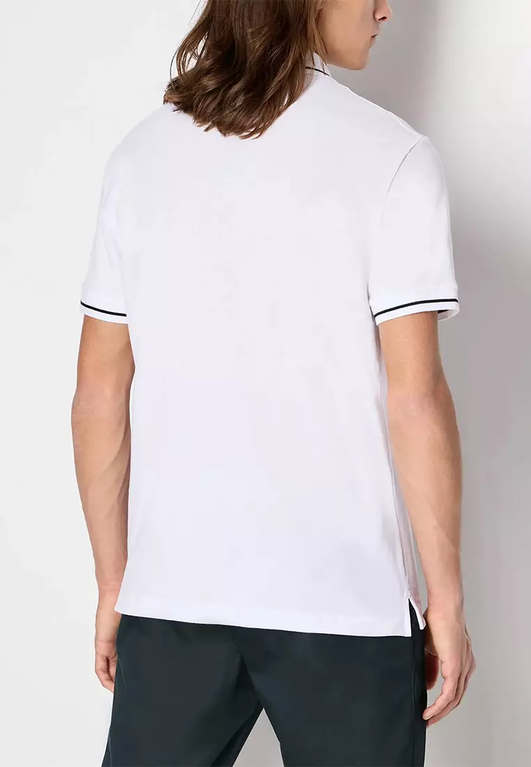 Milano New York Cotton Pique Polo Shirt White