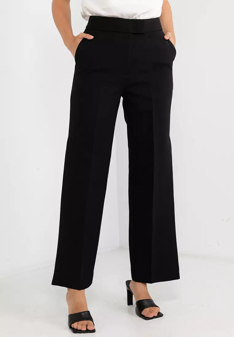 RICKI'S Scuba Crepe Wide-Crop Pant