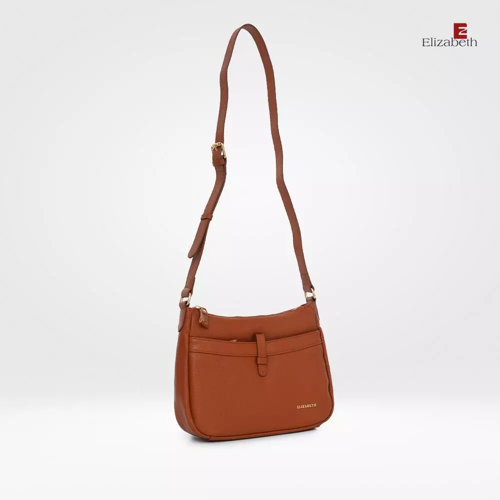 Tas Elizabeth Genuine Leather Sling Bag 0720-0515 Brickred
