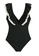 Halo black and white Ruffles Colourblock Swimsuit 9C19EUSC808FE6GS_3