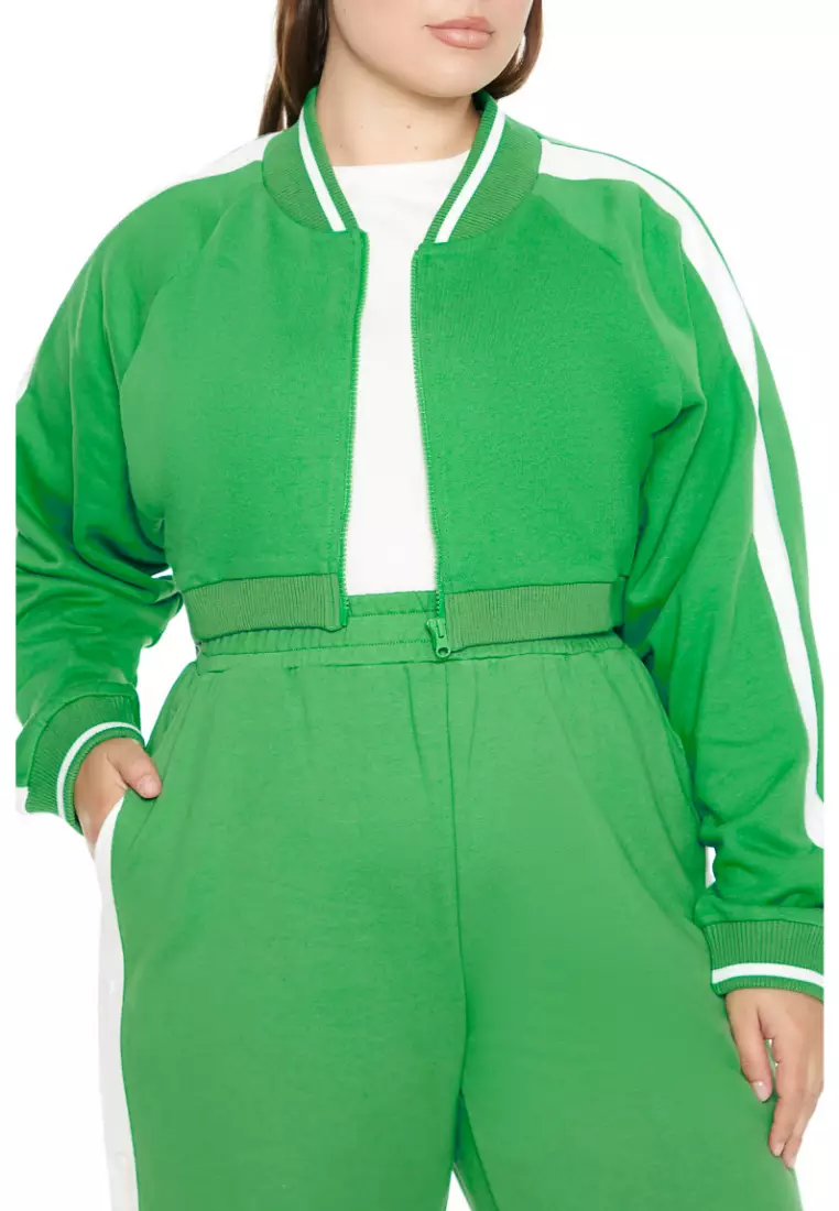 Plus size striped jacket top