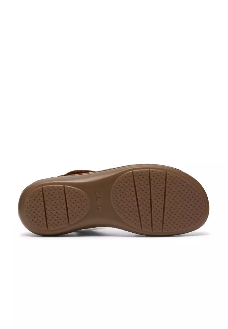 Womens Cecily Mix Flat Sandals - Beige Combi