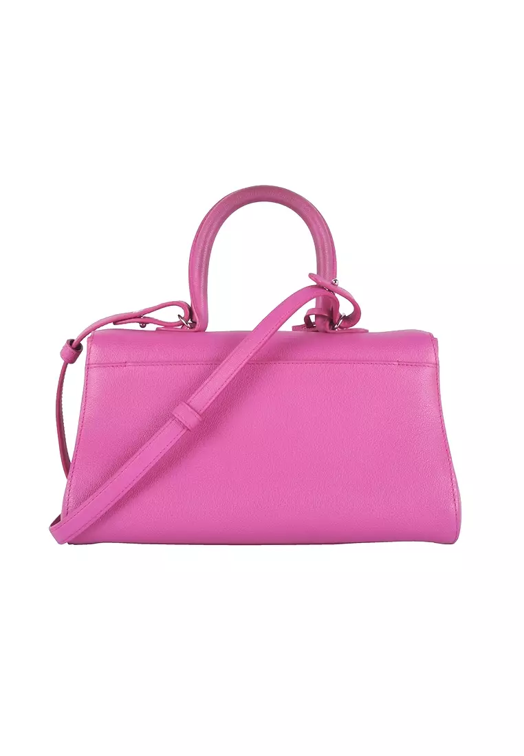 Tempête leather crossbody bag Delvaux Pink in Leather - 29458874