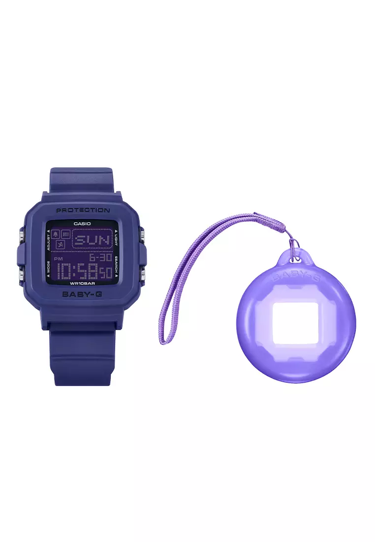 Jam Tangan Wanita Casio Baby-G BGD-10K-2D BABY-G＋PLUS Purple Resin Band
