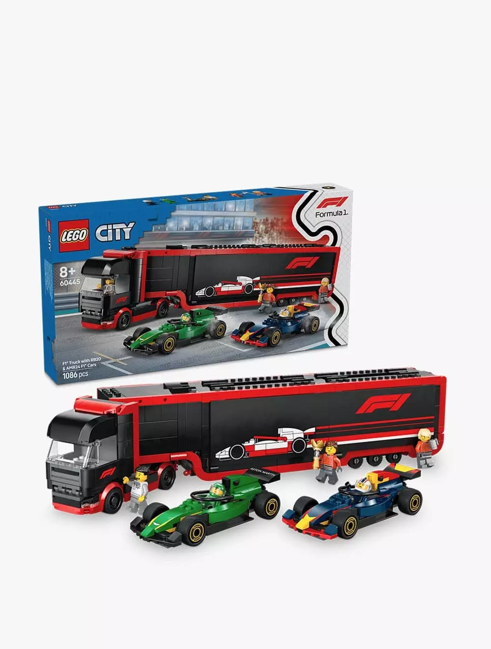 LEGO® City F1® Truck with RB20 & AMR24 F1® Cars - 60445