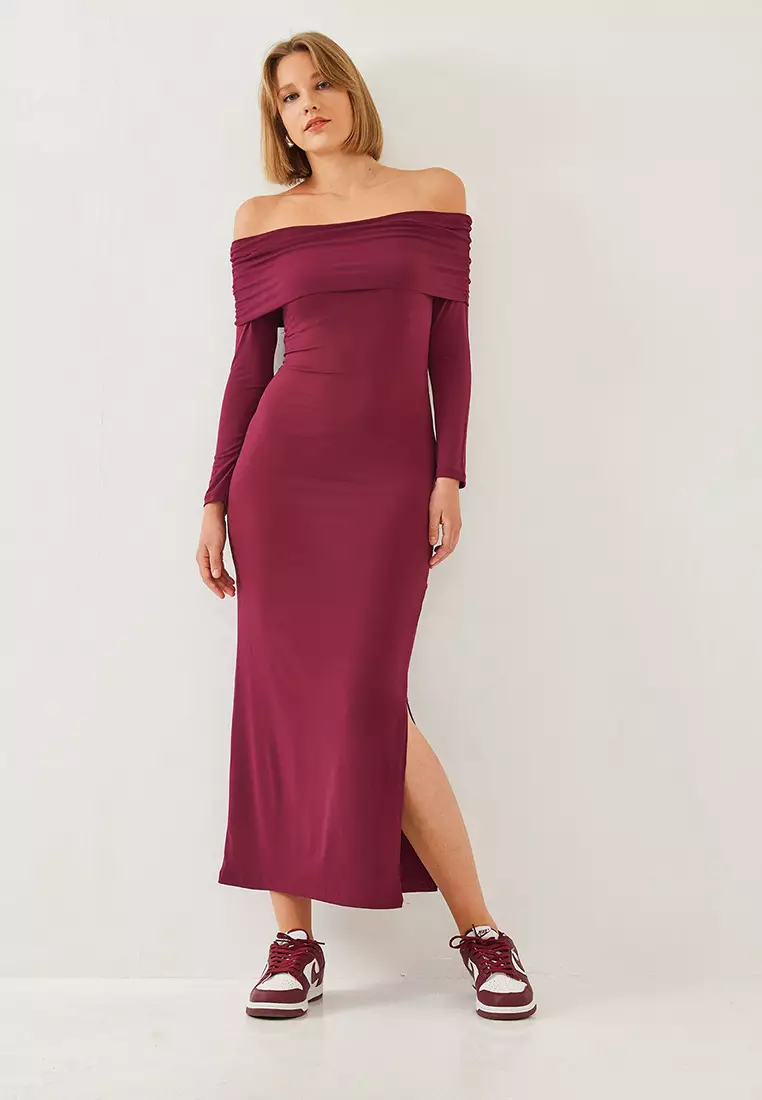 Women's Madonna Collar Long Dress 374 60351137