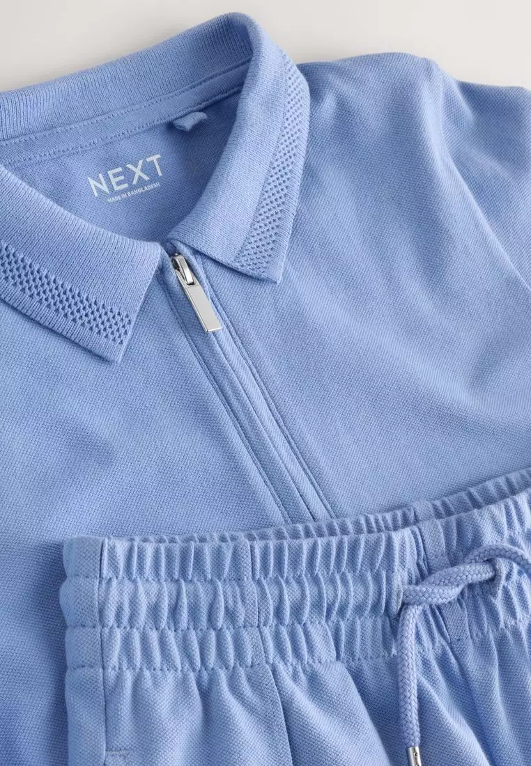 Short Sleeve Polo Shirt and Shorts Set