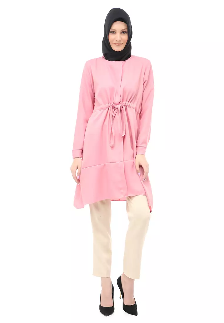 Amalia Tunik Polos Muslimah Atasan Wanita Relaxed Fit - Dusty