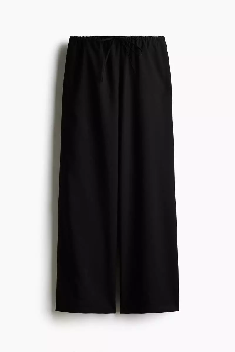 Twill drawstring trousers