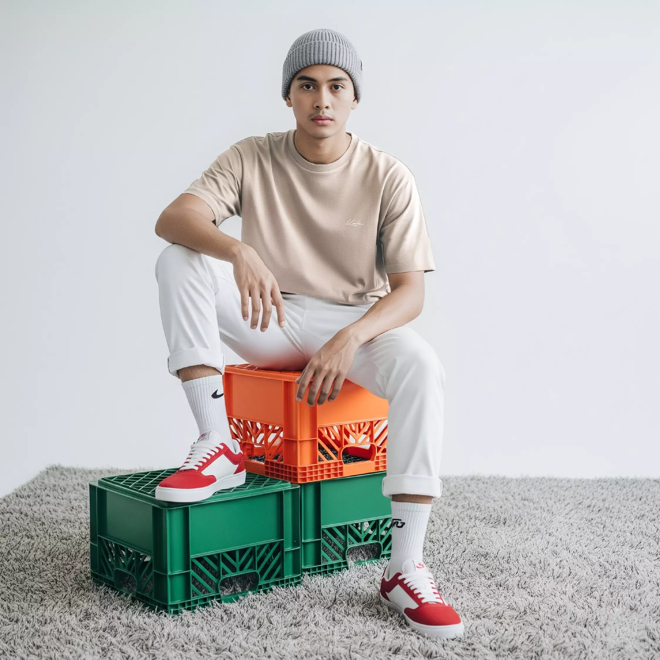 Kale Exo Light Brown / Atasan Kaos Pria / Baju Kaos Pria / Kaos Basic Pria / Kaos Boxy Fit / Kaos Korea