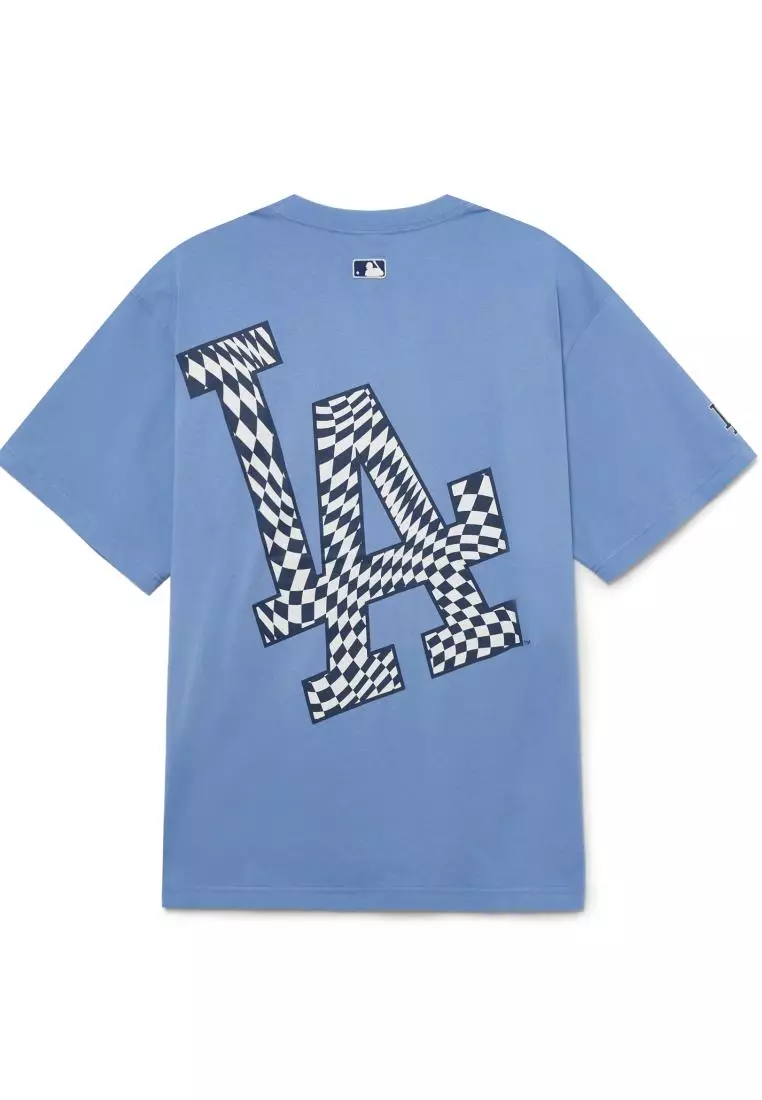 MLB■Coopers Over T-shirt★送料込 MLB CHECKERBOARD CLIPING LOGO OVERFIT T-SHIRTS BOSTON RED