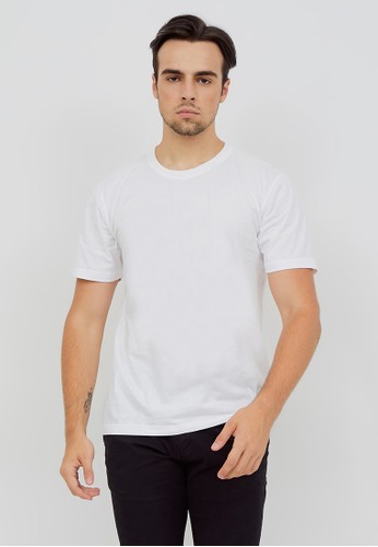 Benangsari white T-shirt Basic Men White 5B019AAF350B66GS_1