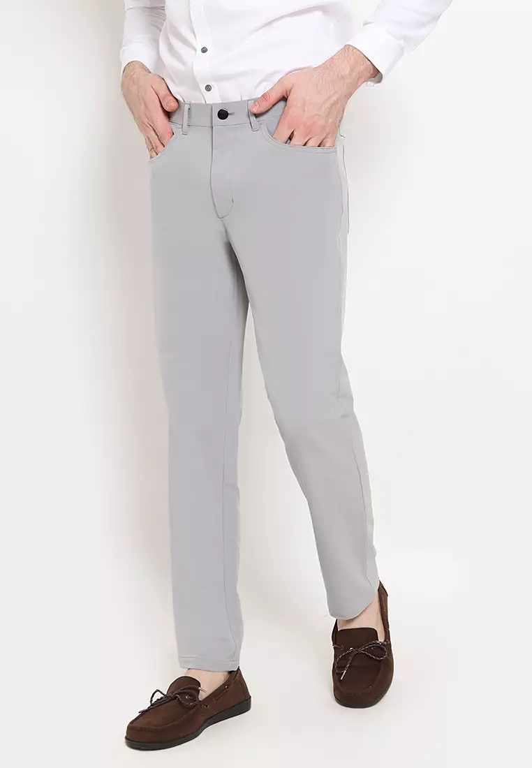 Jobb Active Travis Celana Panjang Modern Slim Fit Light Grey 2