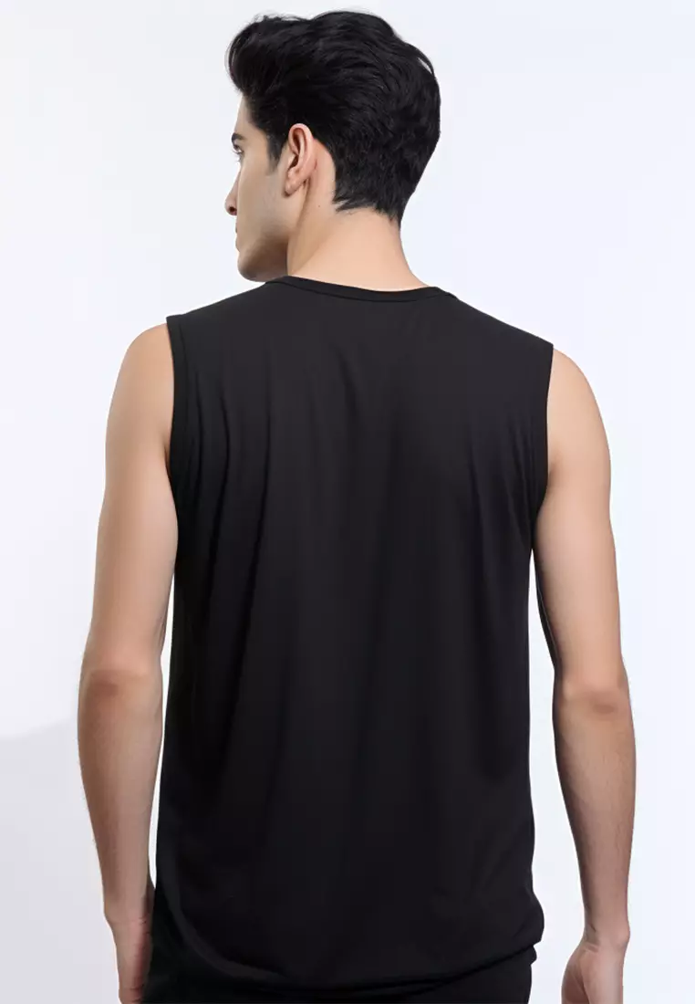 MTL42 Kaos Kutung Pria Casual Svn Thdy Dateng Hitam