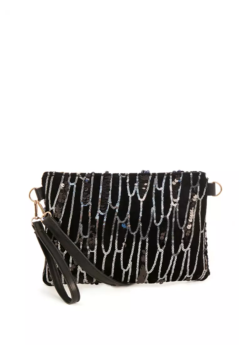 black silver cross bag