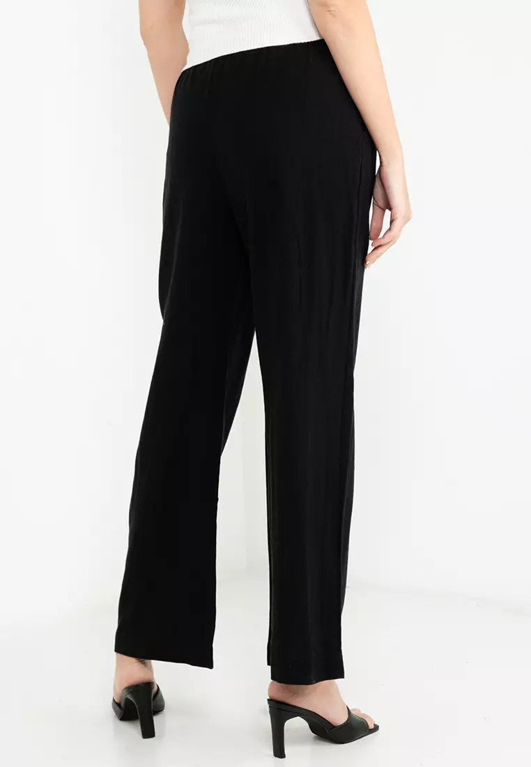 Abercrombie belted wide top leg pants