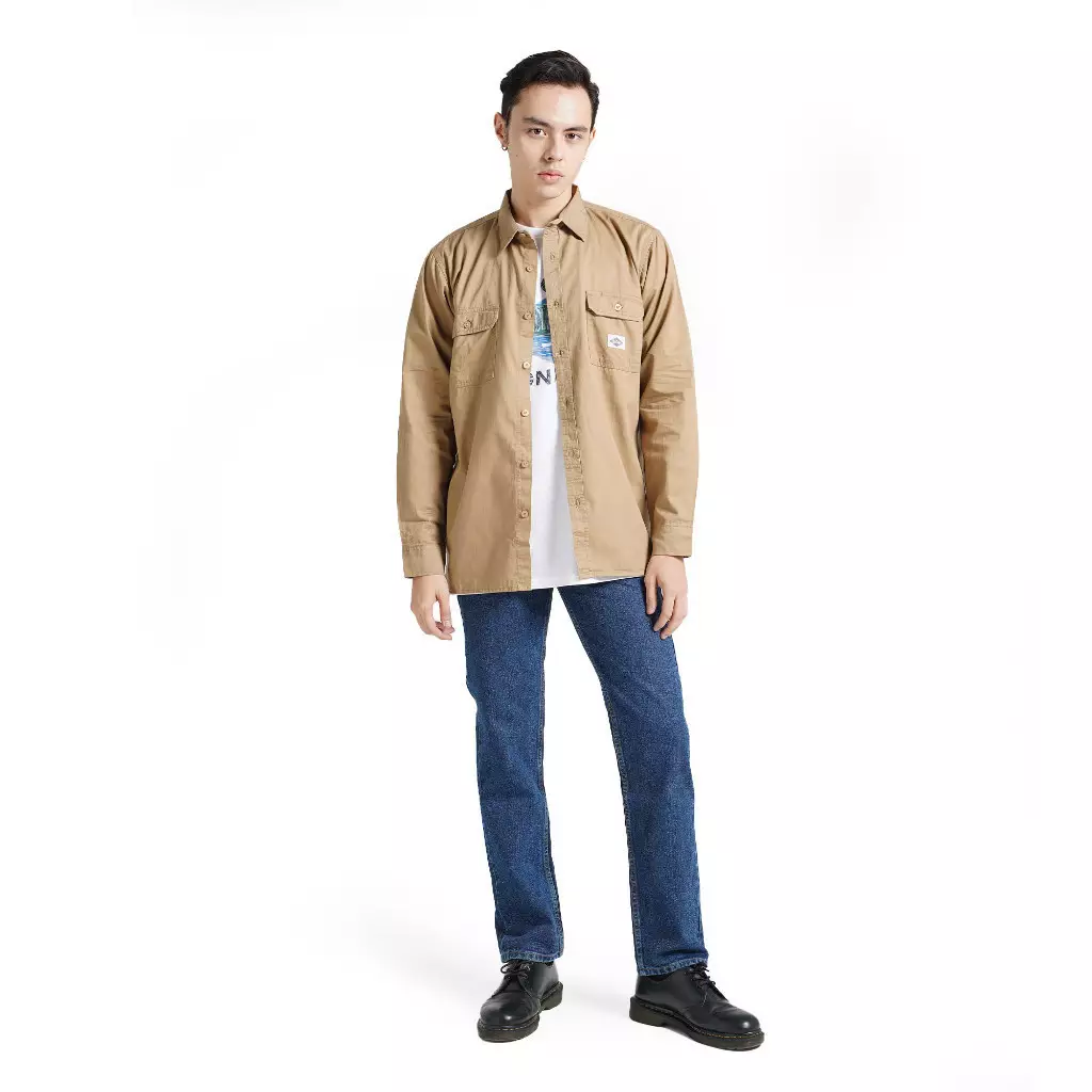 Lee Cooper Long Shirt Clive Khaki