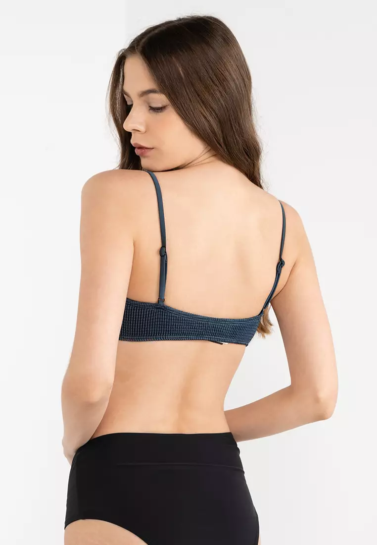 Straight Neck Crop Bikini Top