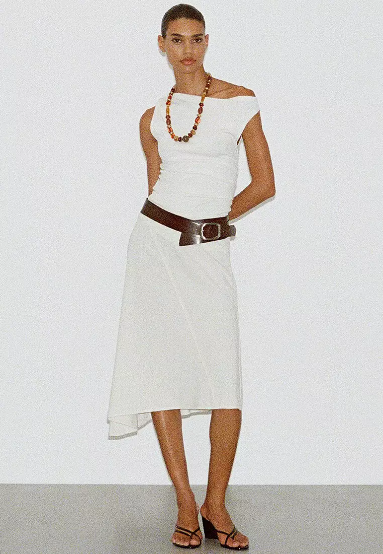 Asymmetrical Midi-Skirt